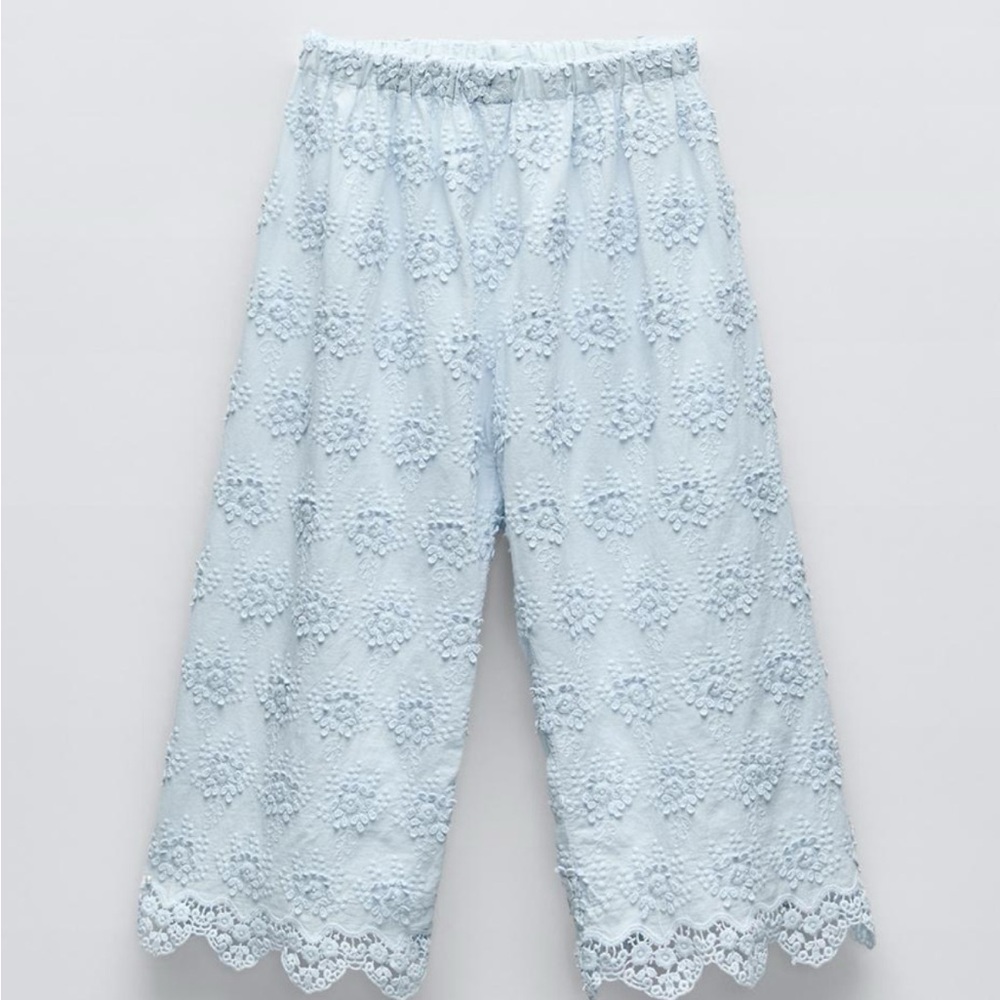 Zara Kids Sky Blue Lace Trousers